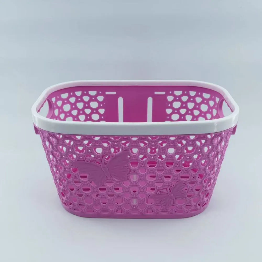 Kids Bicycle Front Basket | Plastic, Universal 12-20 Inch, 7 Colors Kids Bicycle Basket Nixie Pink