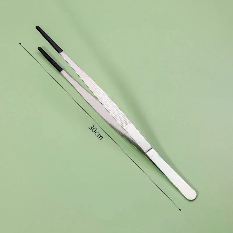 Reptile Feeding Tongs – Stainless Steel Curved & Straight Set Reptile Feeding Tongs Nixie