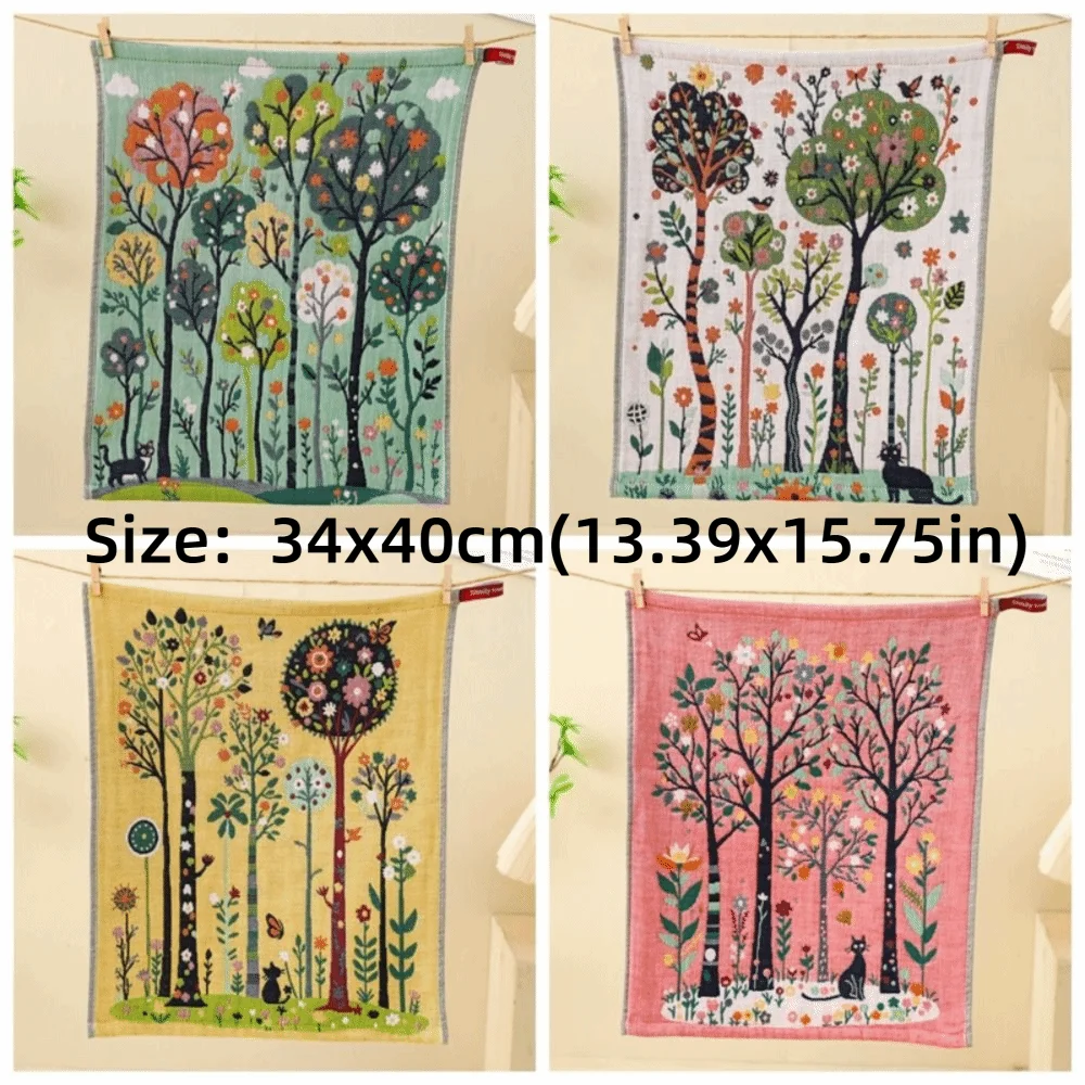 4-Layer Cotton Gauze Kitchen Towel 34x40cm – Quick Dry Dish Cloth Kitchen Dish Towel Nixie