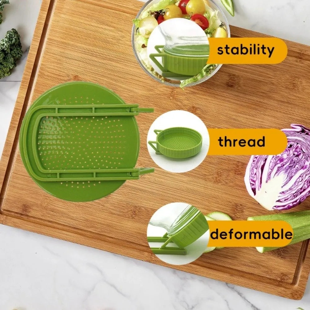 Sprouting Lids with Stand for Wide Mouth Mason Jars – BPA-Free Sprouting Lid Kit Nixie