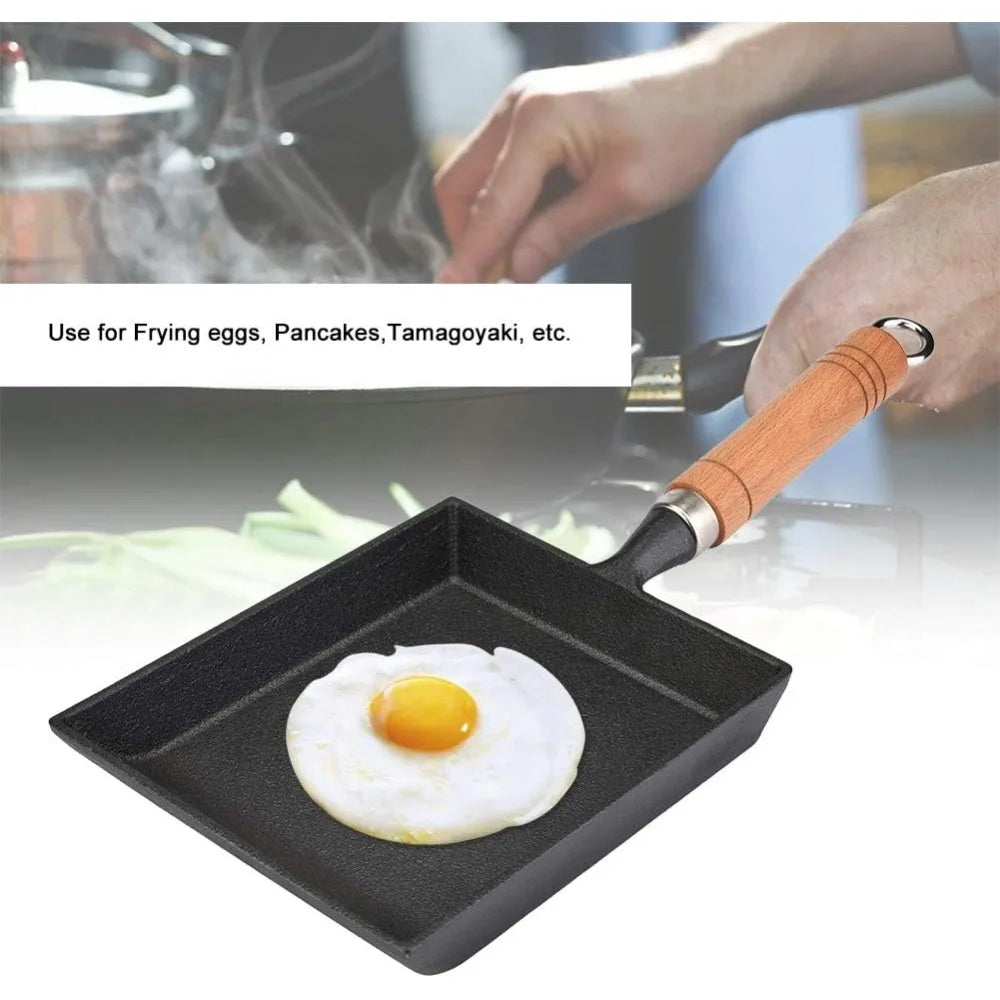 Cast Iron Tamagoyaki Square Pan – Egg Omelet & Pancake Frying Pan Cast Iron Frying Pan Nixie
