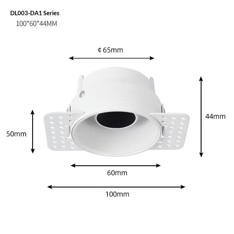 Trimless Recessed LED Downlight GU10 MR16 Anti-Glare Spotlight Recessed LED Downlight Nixie DL003 DA1