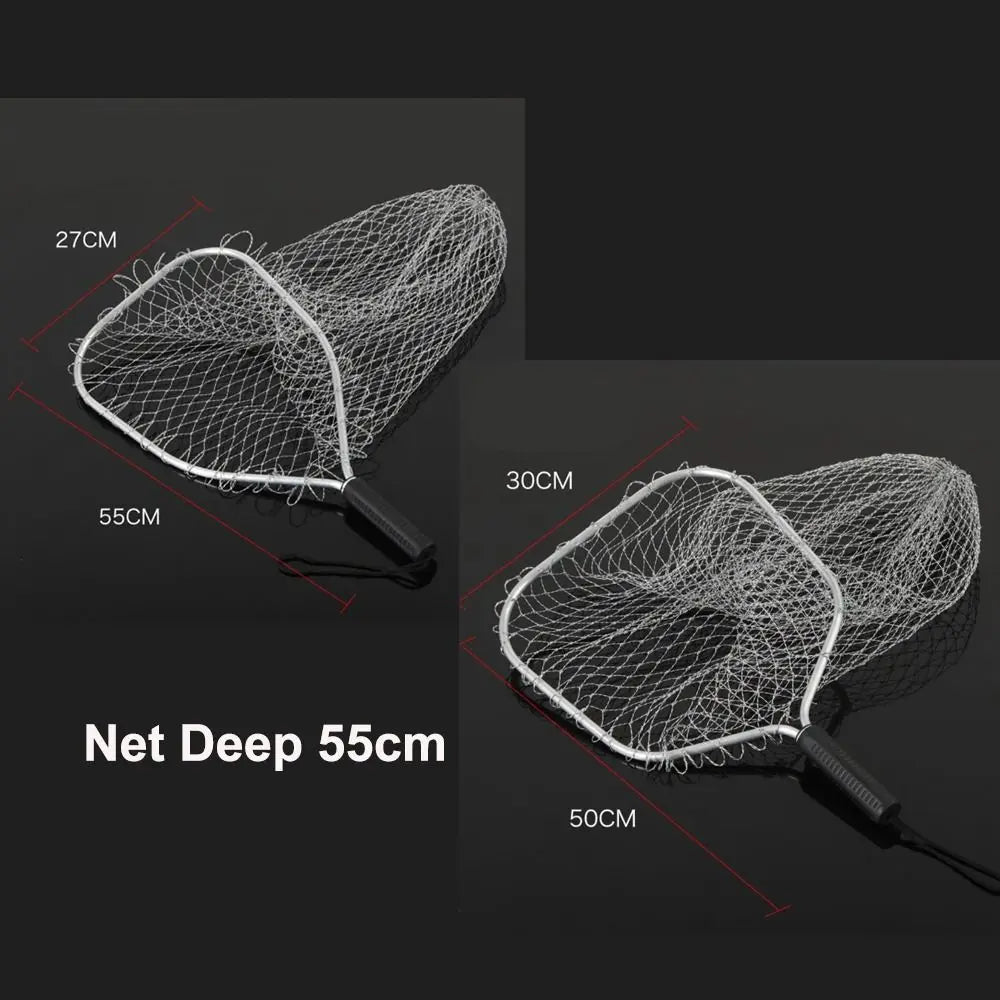 Anti-Hook Fishing Landing Net | Alloy Frame, Large Capacity Fishing Landing Net Nixie