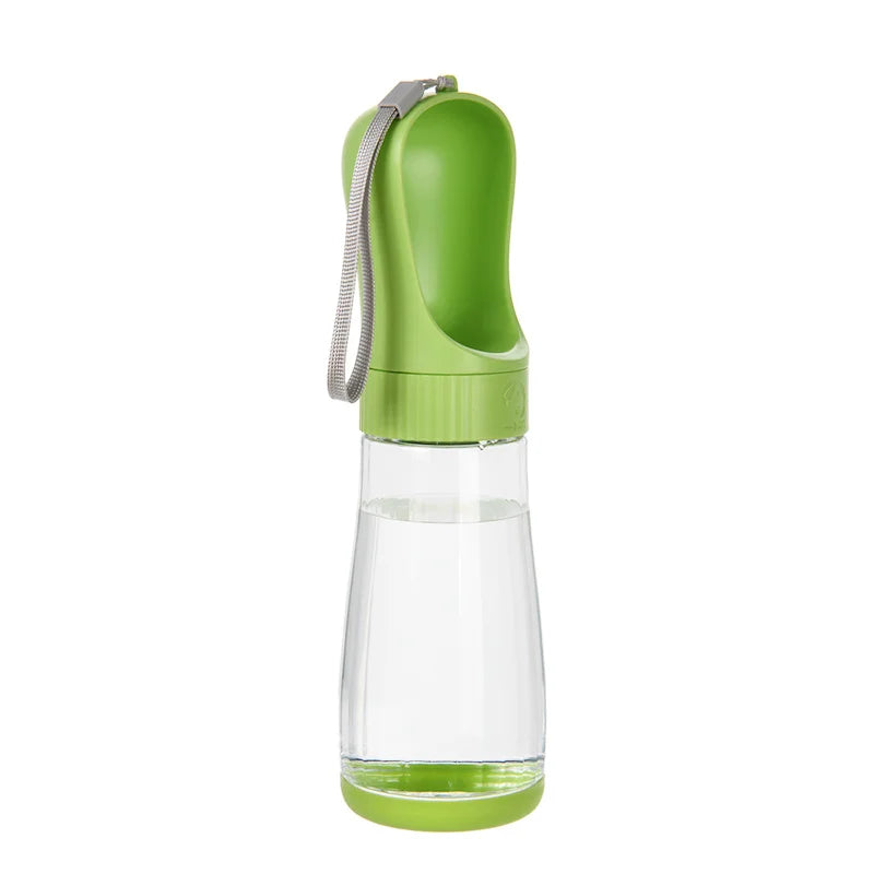 Portable Dog & Cat Water Bottle with Food Compartment Pet Travel Bottle Nixie Green 510ML Water