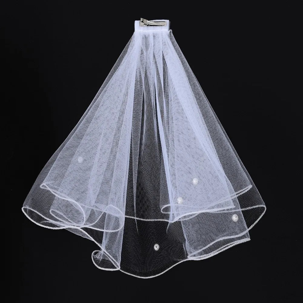 Pet Wedding Bow Veil Headdress for Cats & Dogs Pet Costume Accessory Nixie