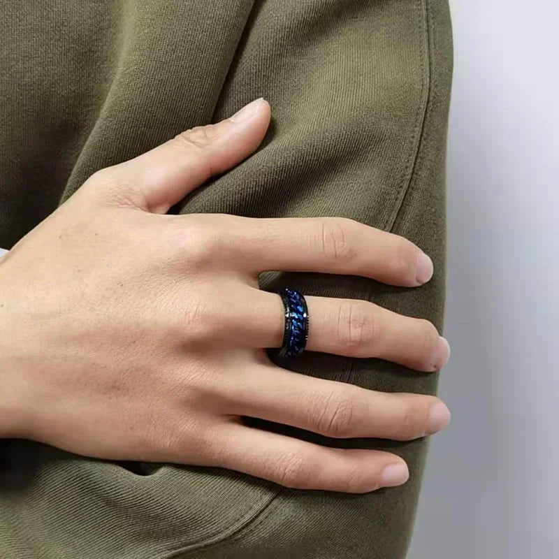 8mm Spinner Chain Ring – Stainless Steel Rotatable Unisex Ring Spinner Ring Nixie