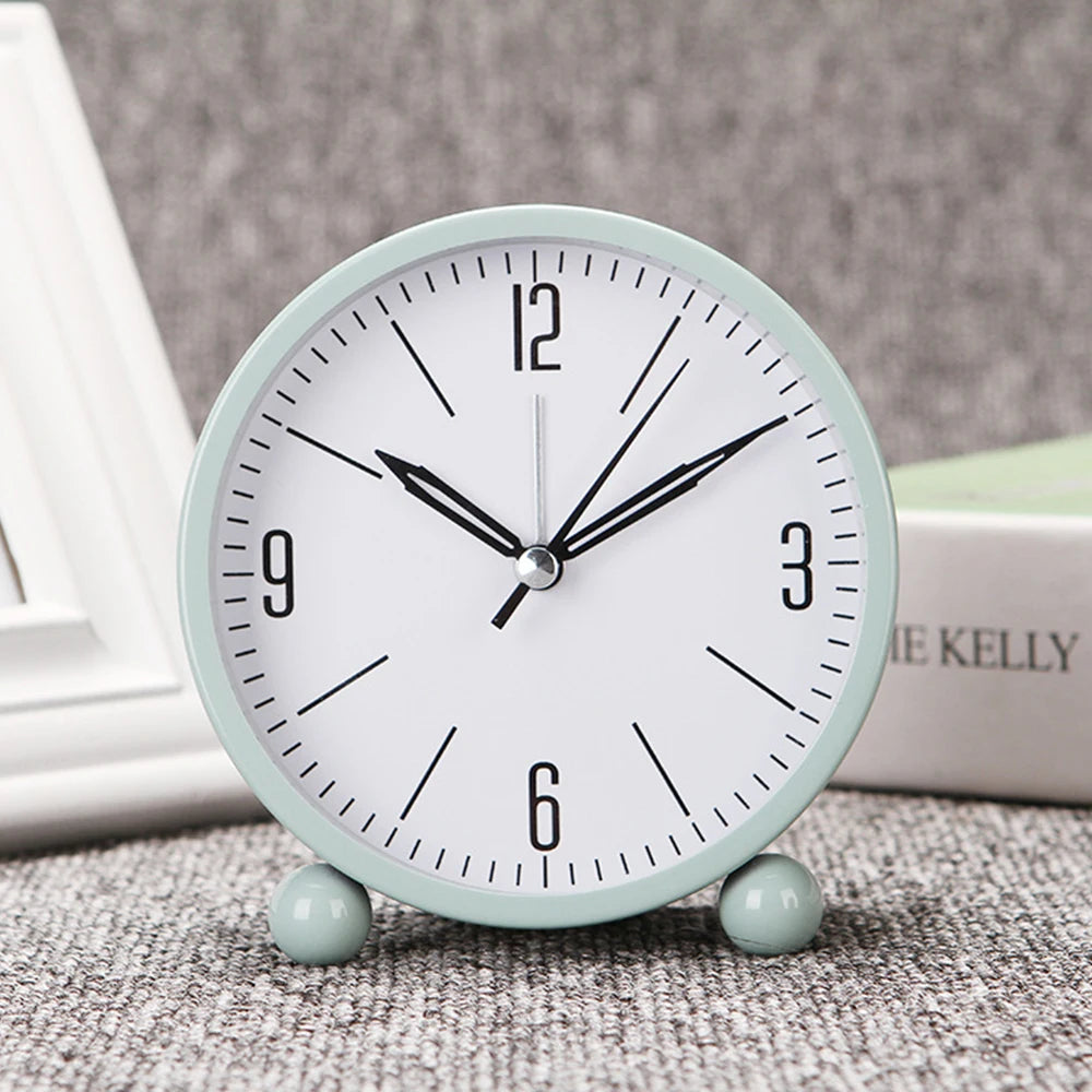 Nixie Silent Sweep Analogue Alarm Clock with Night Light