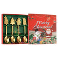 Christmas Stainless Steel Spoon Set 4Pcs – Santa Snowman Tree Holiday Spoon Set Nixie A1