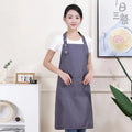 Durable Canvas Apron for Men & Women – Chef, Grill & Studio Work Apron Nixie Gray