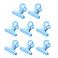8-Pack Macaron Metal Binder Clips – Round Tail Safety Design Metal Binder Clips Nixie Light Blue