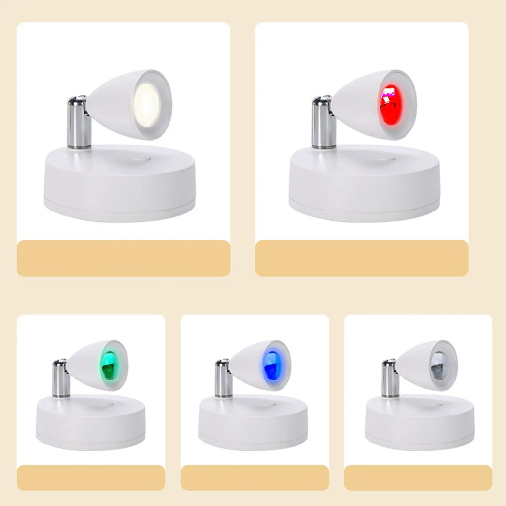Rechargeable Rotatable LED Spotlight with Remote – Indoor Uplighting LED Accent Spotlight Nixie
