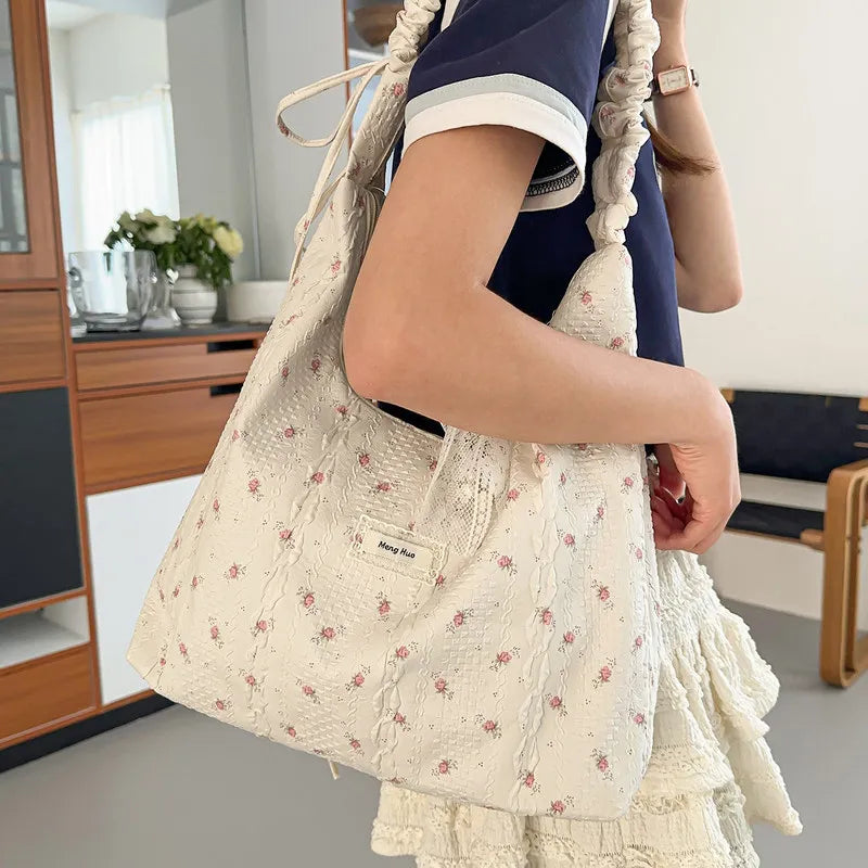 Korean Floral Shoulder Bag – Large Crossbody Bag for Women Floral Shoulder Bag Nixie
