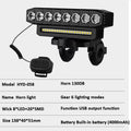 USB Rechargeable Bike LED Front Light & Horn – MTB & Road Bike Light & Horn Nixie 8LED LIGHT