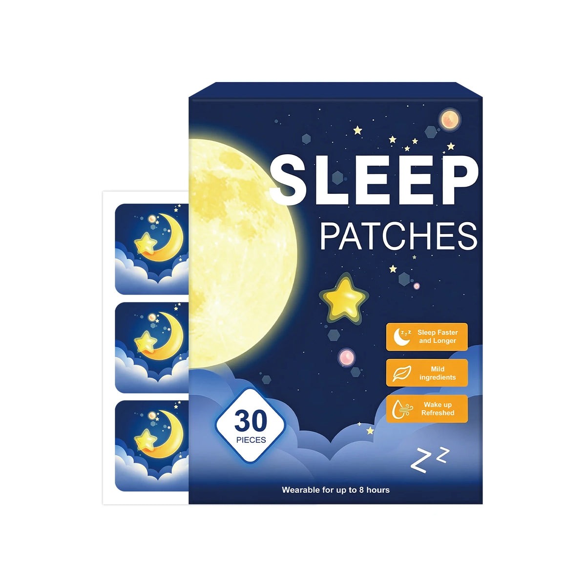 30Pcs Sleep Patches – Soothing Bedtime Body Stickers | Night Rest Sleep Aid Patches Nixie 30pcs