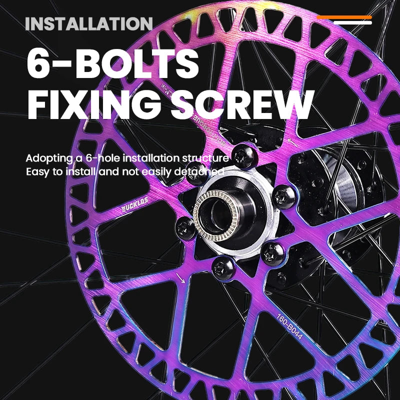 BUCKLOS 160mm 6-Bolt Ultralight MTB Bike Brake Rotor Disc Bike Brake Rotor Nixie