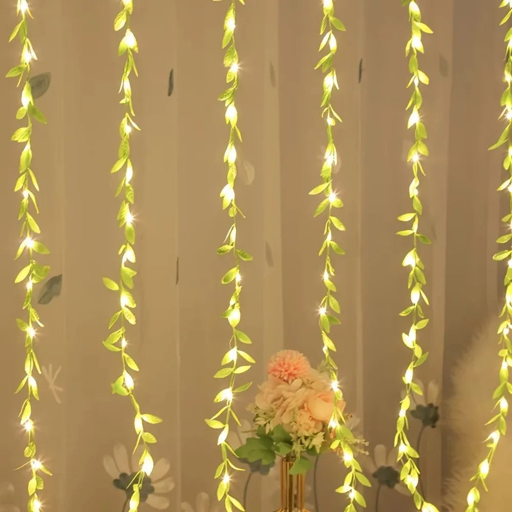 2M 20-LED Willow Vine String Lights with Artificial Flowers Decorative String Lights Nixie