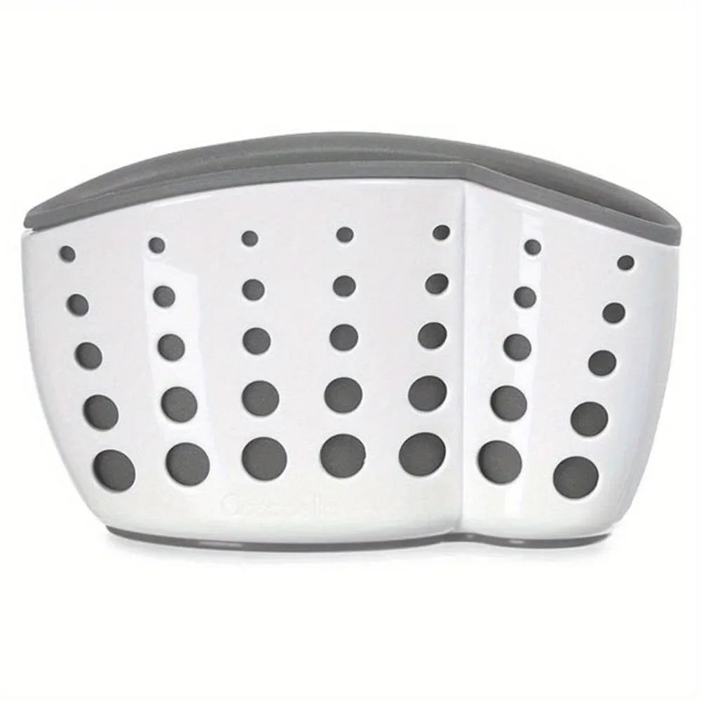 Kitchen Sponge Rack Drain Basket & Sink Storage Holder Sink Storage Rack Nixie White