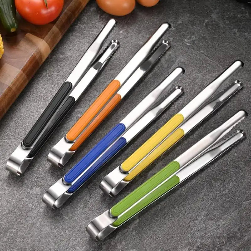 Stainless Steel BBQ Grilling Tongs – Non-Slip Grip BBQ Grilling Tongs Nixie