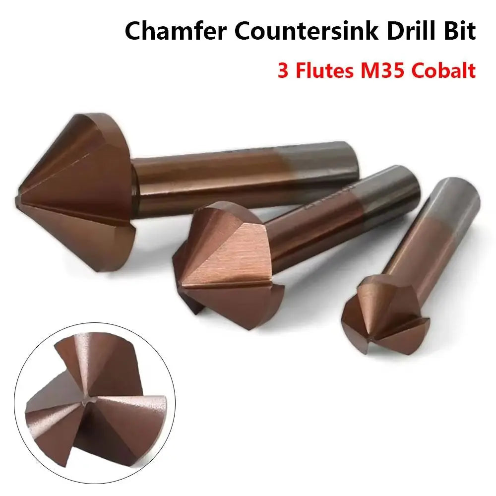 M35 Cobalt Countersink Drill Bit 3-Flute 90° 6.3–40mm Countersink Drill Bit Nixie