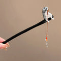 Retro Wooden Hair Stick Tassel Sandalwood Hanfu Accessory Wooden Hair Stick Nixie 03