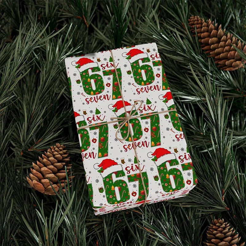 Christmas Wrapping Paper – Festive Santa Holiday Gift Wrap Christmas Wrapping Paper Nixie