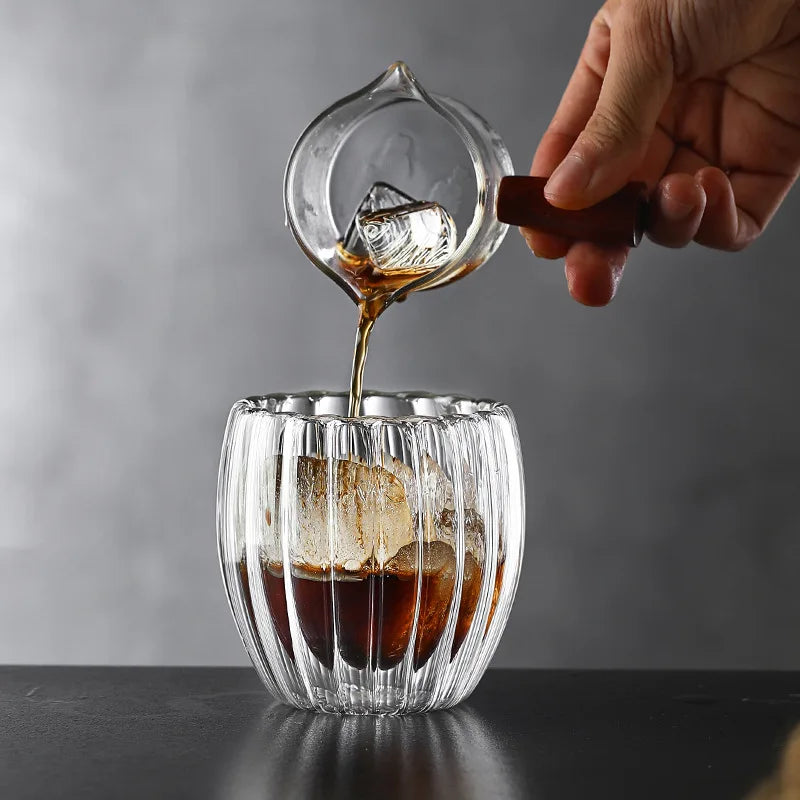 Double-Layer Borosilicate Glass Coffee Cup – Insulated Double Wall Glass Cup Nixie
