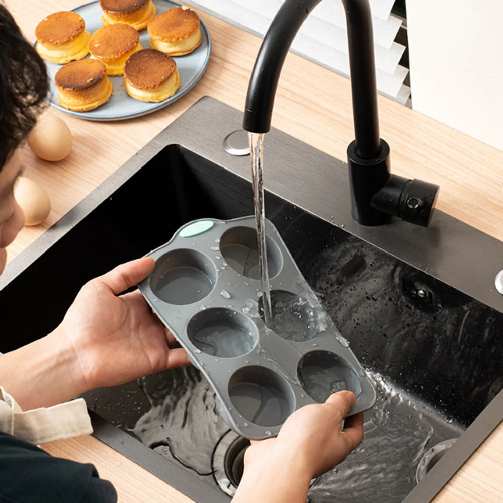 Silicone Muffin Pan 6 & 12-Cavity Non-Stick Cupcake Baking Mold Silicone Baking Pan Nixie