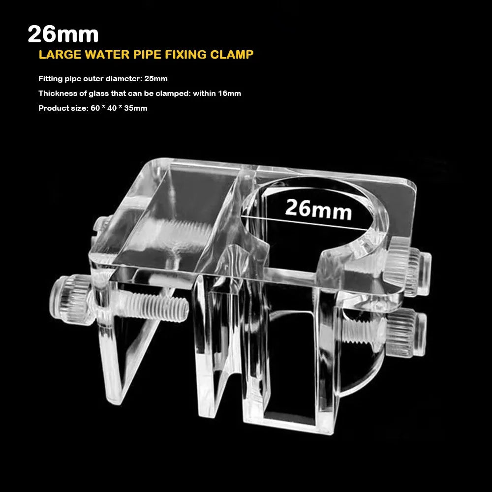 Acrylic Aquarium Pipe Clip Holder – Fits Tubes Up to 20mm