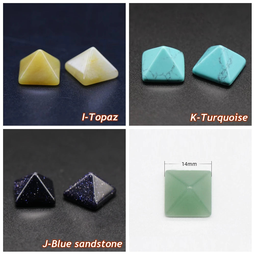 Natural Crystal Pyramid Mini Ornament | Healing Stone Décor