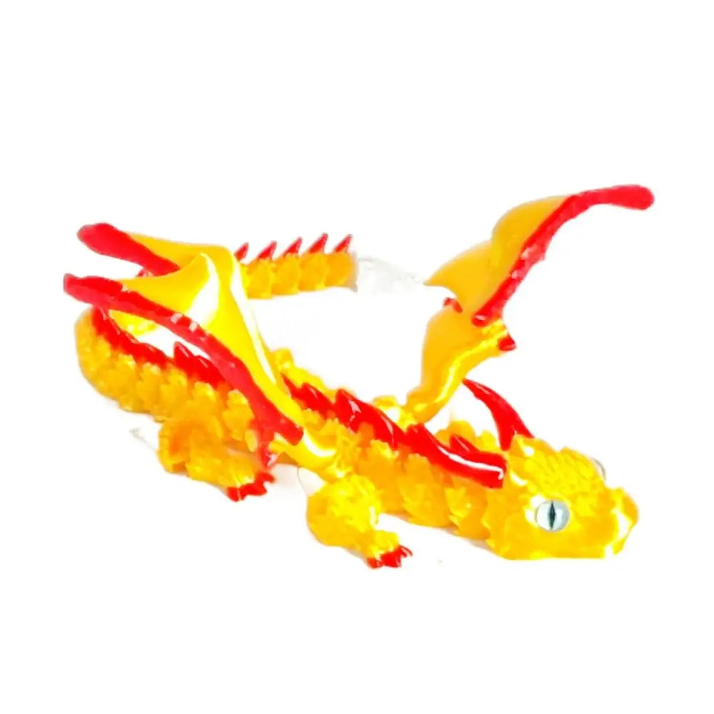 3D Printed Articulated Wyvern Dragon with Wings – Desktop Gift