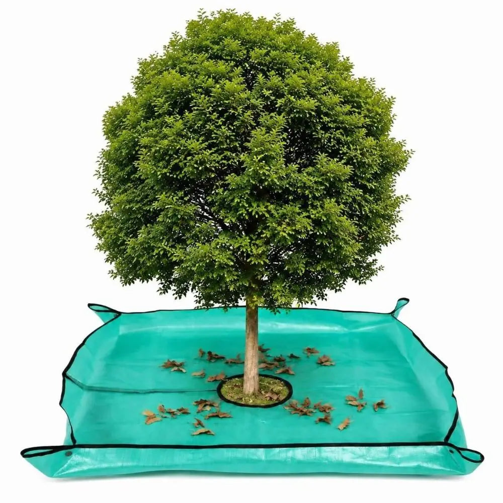 Foldable PE Garden Pruning Tarp 100x100cm – Leaf Catcher Mat
