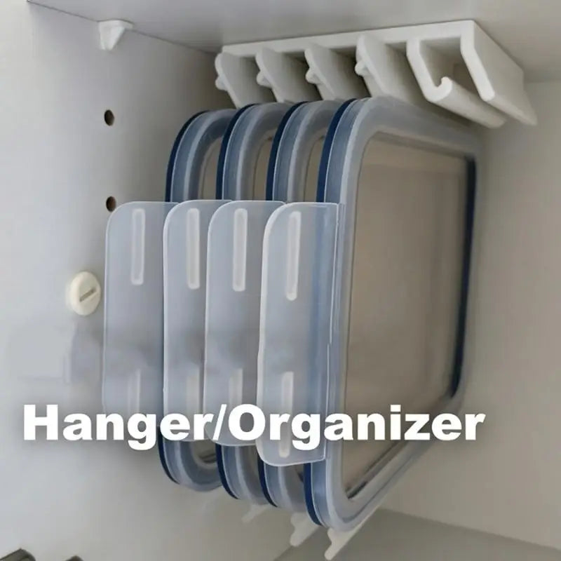 Under Cabinet Food Container Organizer – 4 Slots Drill-Free Cabinet Storage Organizer Nixie