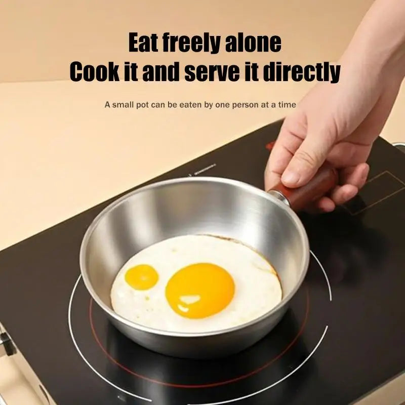 Mini Stainless Steel Saucepan with Wooden Handle | Kitchen Mini Saucepan Nixie