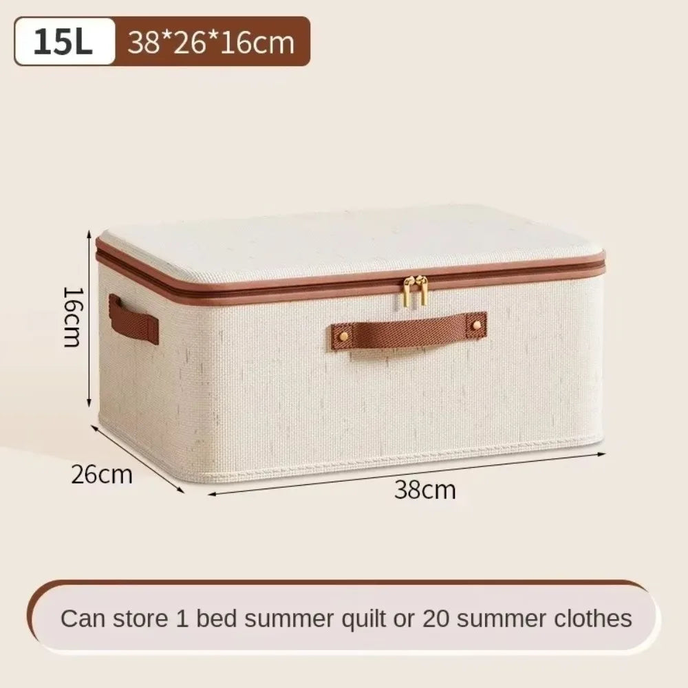 Large Dustproof Clothes Storage Box with Lid – Foldable Organizer