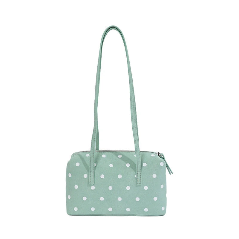 Korean Polka Dot Boston Shoulder Bag | Cute Underarm Bag Shoulder Bag Nixie
