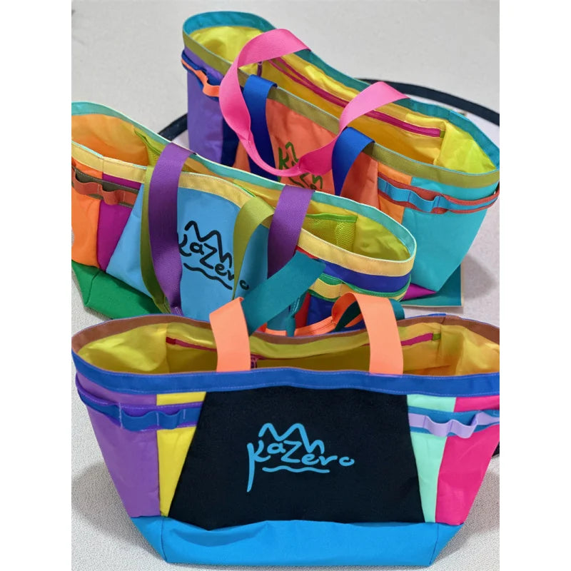Women's Large Korean Color-Block Shoulder Bag | Nixie Tote Shoulder Tote Bag Nixie