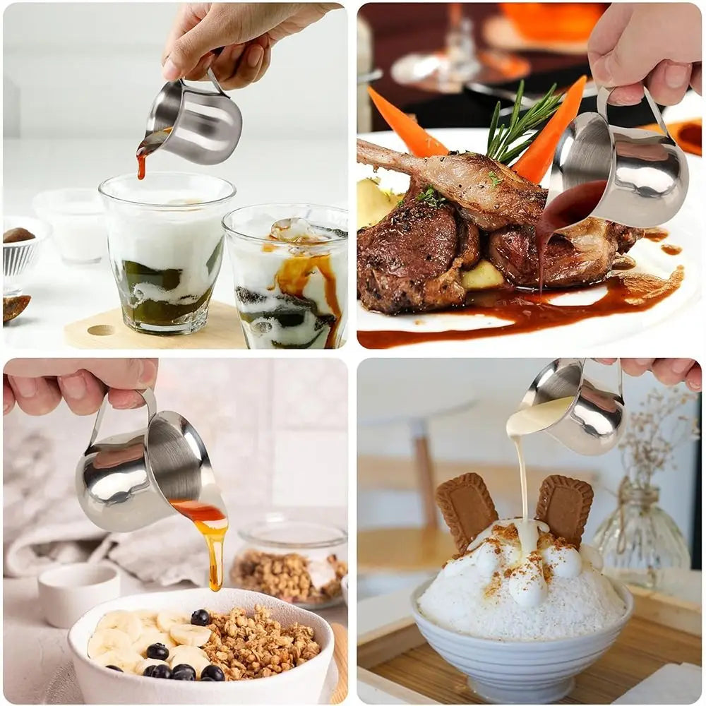 Stainless Steel Milk Frothing Pitcher Cup with Pouring Spout Milk Frothing Pitcher Nixie