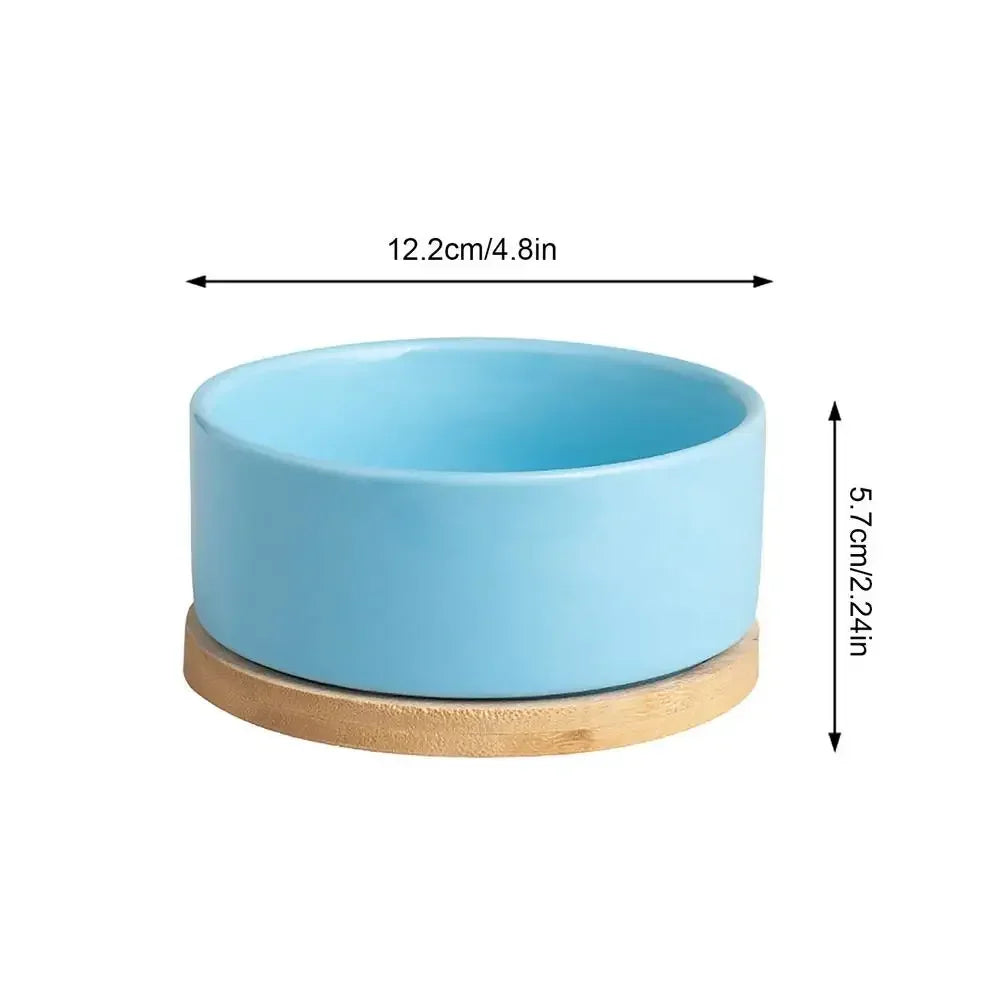 Heated Ceramic Pet Water Bowl – Thermostatic Dog & Cat Feeder Heated Pet Bowl Nixie Blue