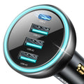 Rocoren 55W 4-in-1 USB-C Car Charger – PD & QC4.0 Fast Charge USB-C Car Charger Nixie 55W Black
