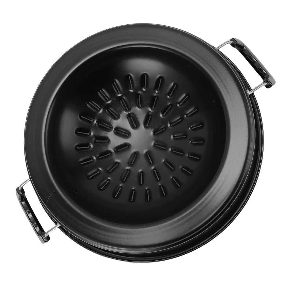 Cast Iron Thai BBQ Grill Pan – Raised Dome Hot Pot Camping Cast Iron Grill Pan Nixie