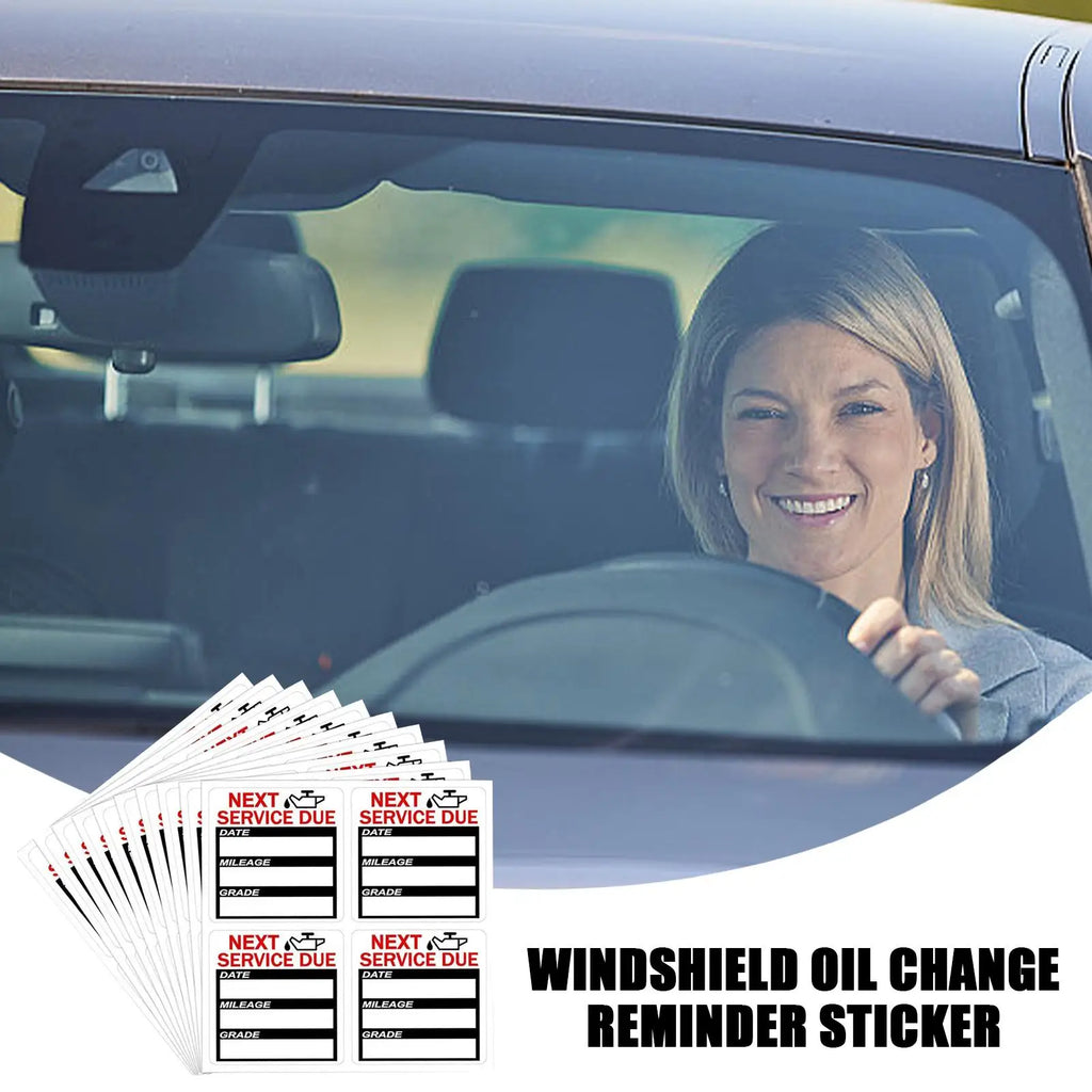 40 Pcs Oil Change Reminder Stickers for Windshield Windows