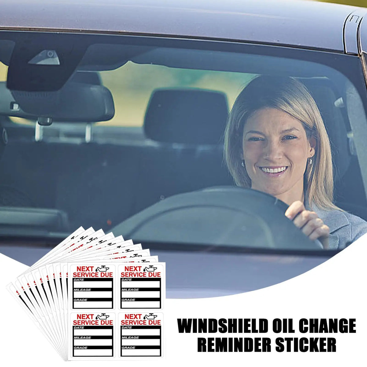40 Pcs Oil Change Reminder Stickers for Windshield Windows