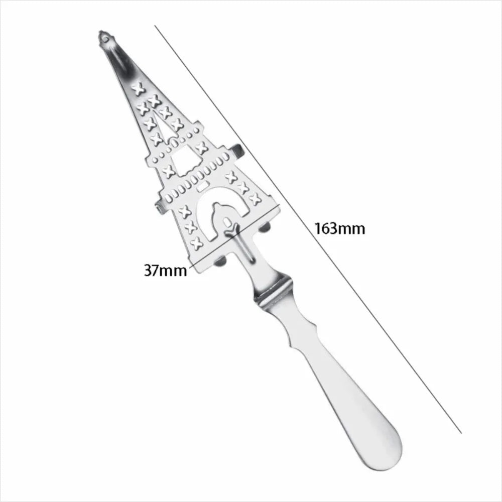 Stainless Steel Absinthe Spoon | Sugar Strainer Slotted Spoon Absinthe Bar Spoon Nixie