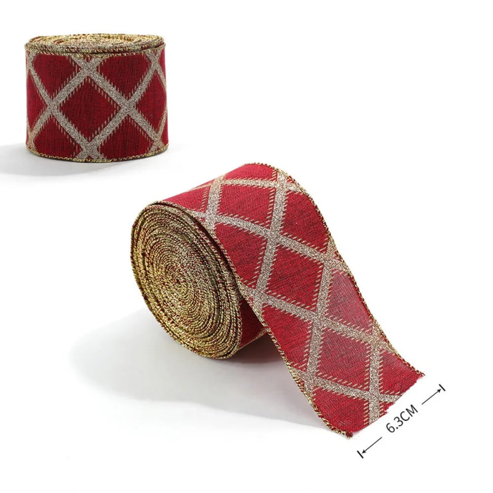 Christmas Red Burlap Ribbon 2M – DIY Festive Craft Ribbon Craft Ribbon Nixie 7 L