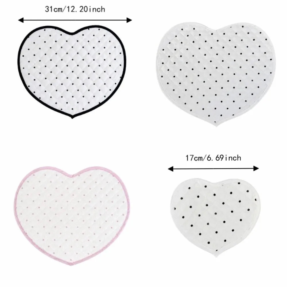 Heart-Shaped Quilted Fabric Placemats & Cup Coasters Decorative Placemats Nixie