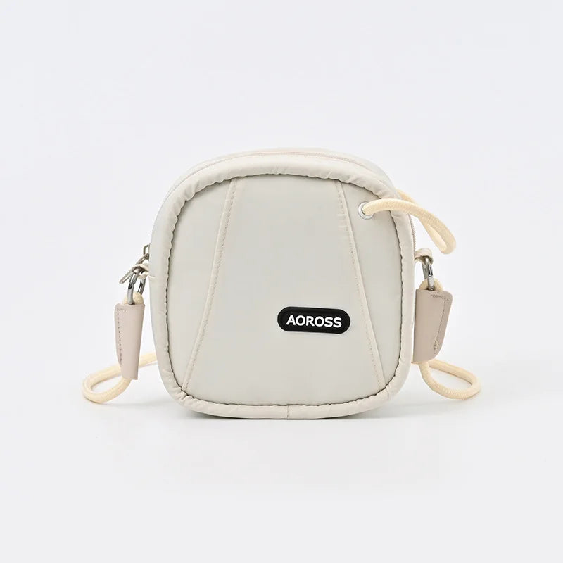 Nixie Nylon Crossbody Bag – Women's Casual Phone Shoulder Bag Crossbody Shoulder Bag Nixie White