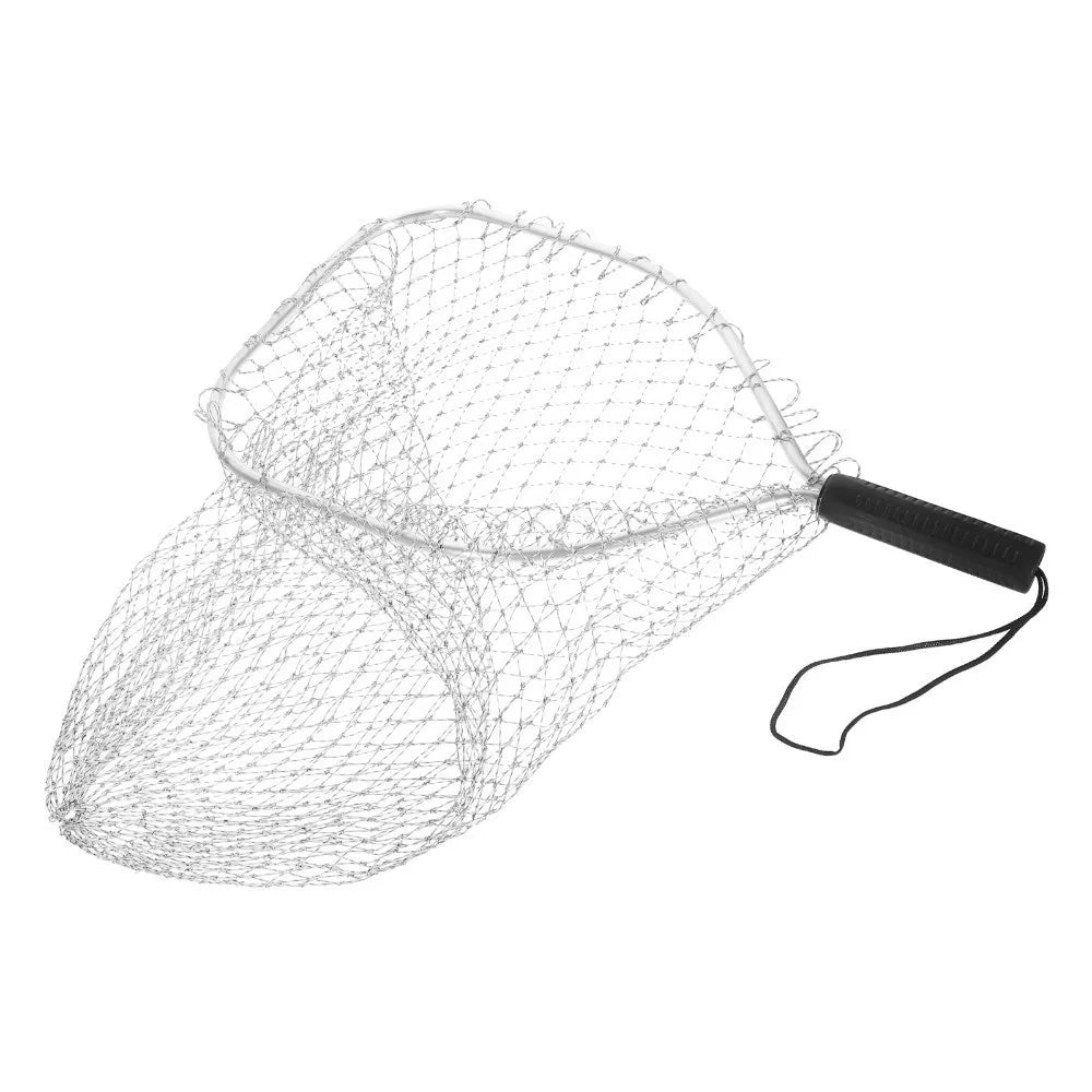 Anti-Hook Fishing Landing Net | 30cm Alloy Frame, Deep Mesh