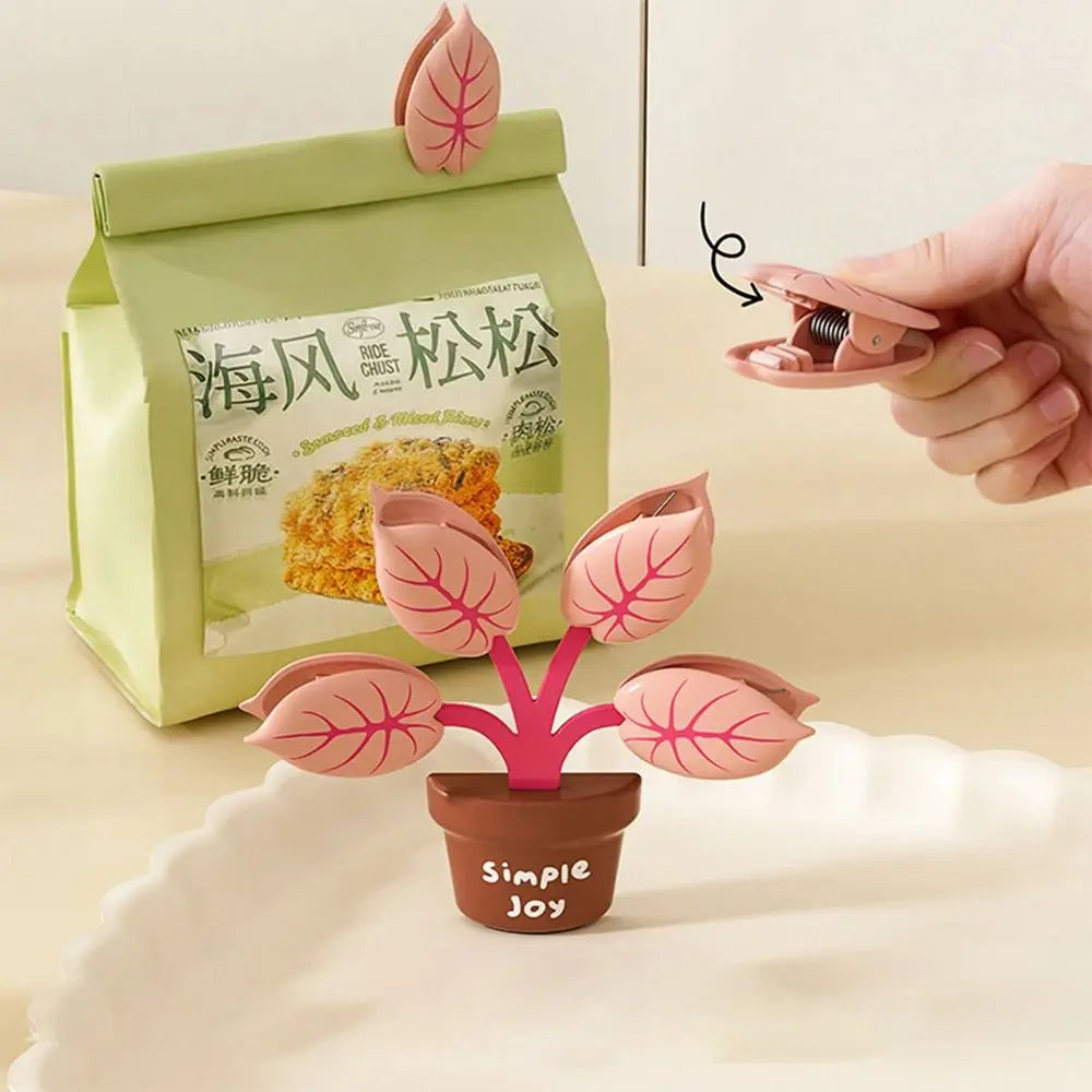 Plant-Shaped Bag Sealing Clips with Fridge Magnet | 15×12cm