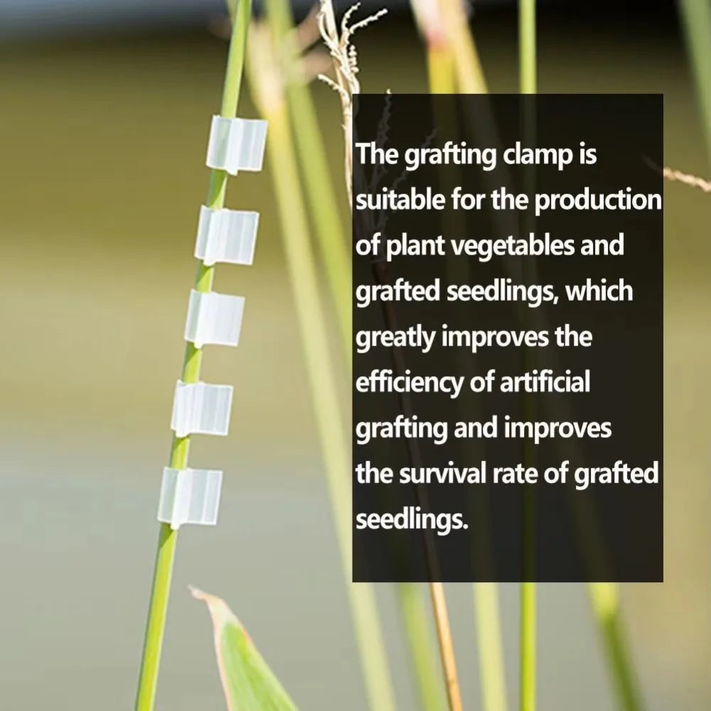 100pcs Reusable Plastic Grafting Clips – Plant Grafting Clamps