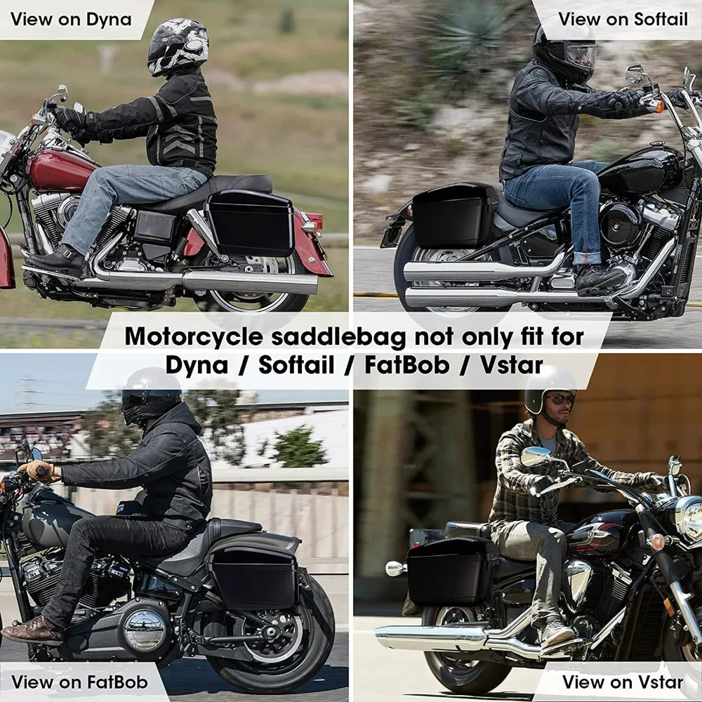 KEMITOUR Hard Motorcycle Saddlebags ABS Side Bags 22L–30L Motorcycle Saddlebags Nixie
